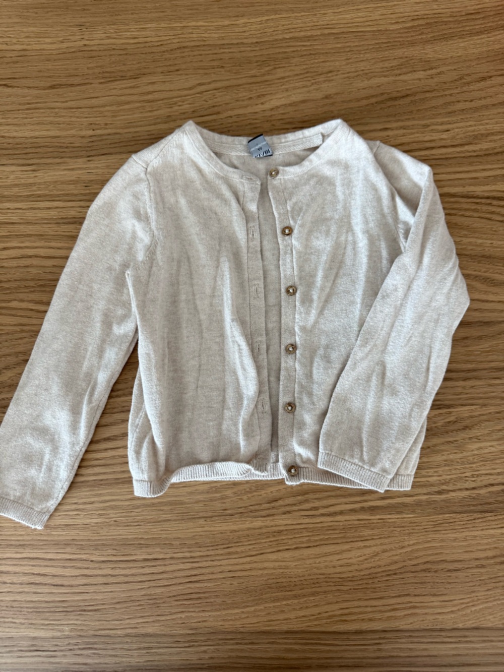 Kiabi - Girls' Lightweight Cream Button-Front Cardigan